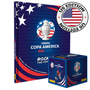 ÁLBUM PASTA DURA + CAJA X 50 SOBRES COPA AMERICA 2024 VERSIÓN USA – PANINI