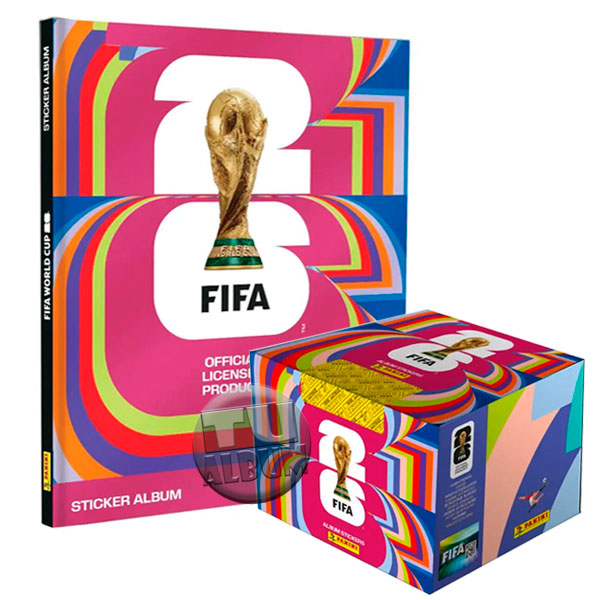 Álbum Pasta Dura + Caja x 104 Sobres MUNDIAL 2026 – PANINI - TuAlbum